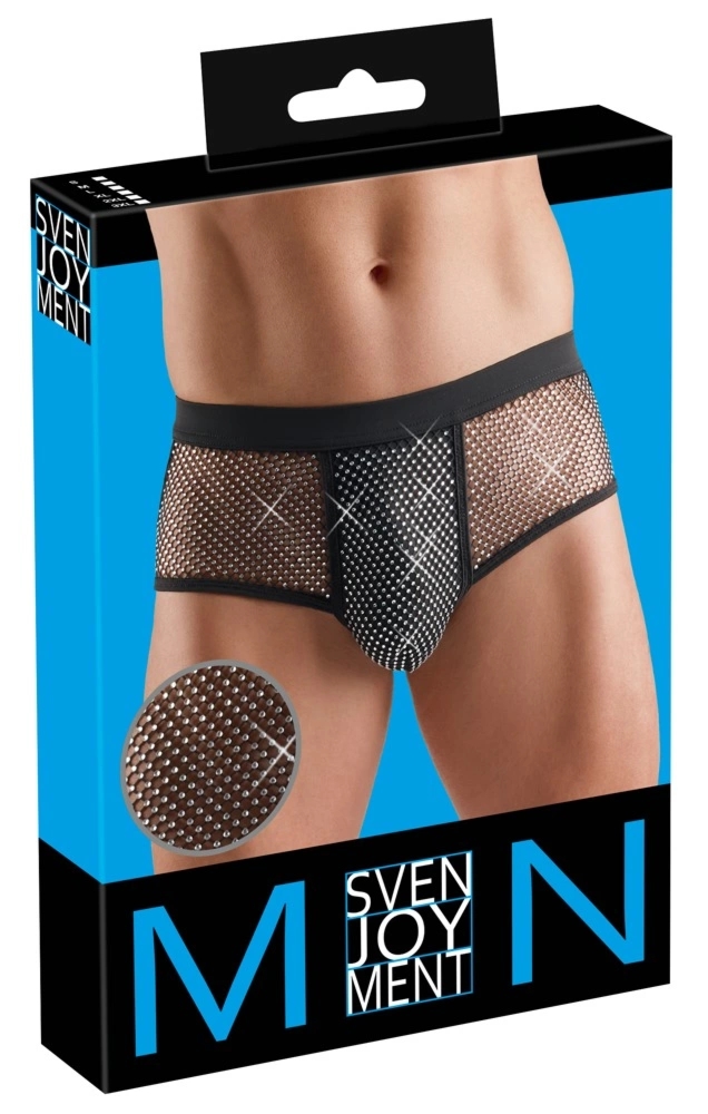 Svenjoyment Pants męskie S czarne z brokatowym przodem i elastycznym pasem