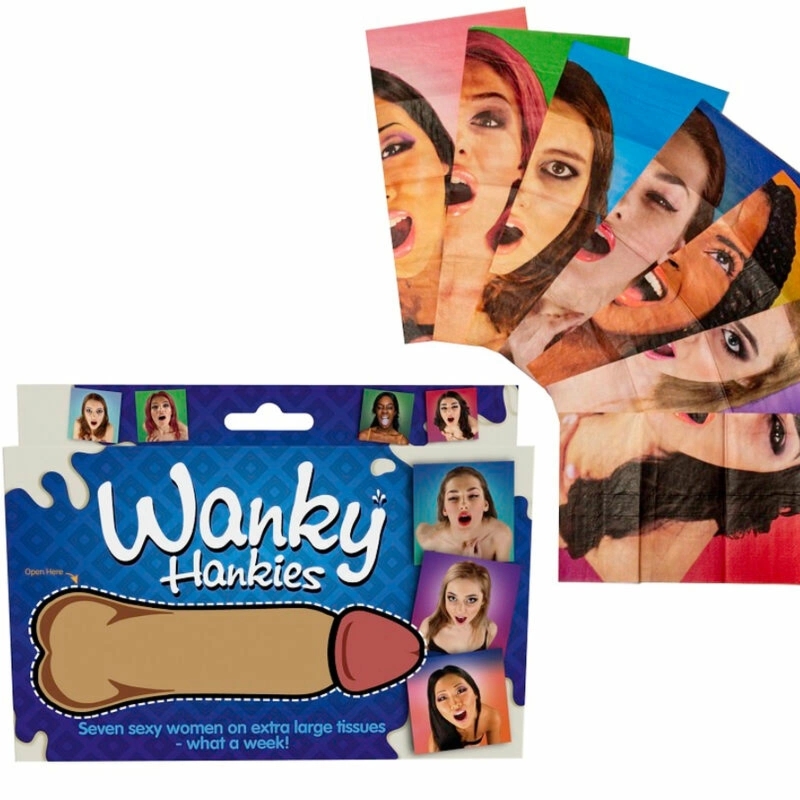 Spencer & Fleetwood Wanky Hankies – zestaw 7 dużych ozdobnych chusteczek 33x33 cm