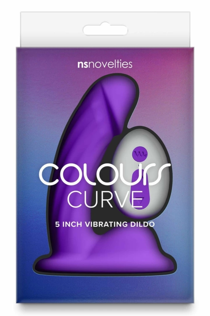 COLOURS Curve Vibrating 5 Inch Purple – silikonowy model z pilotem, 10 trybów, fioletowy