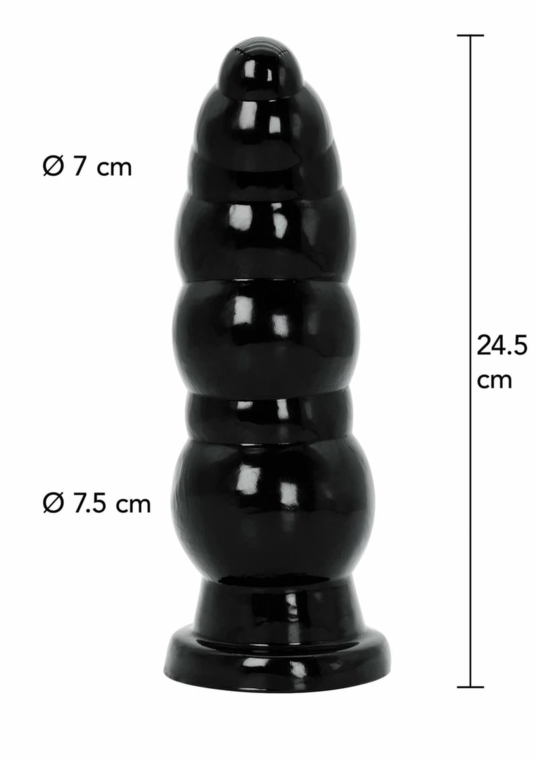 HIDDEN DESIRE Extreme Buttplug Balls 24,5 cm model XXL, segmentowa konstrukcja, czarny