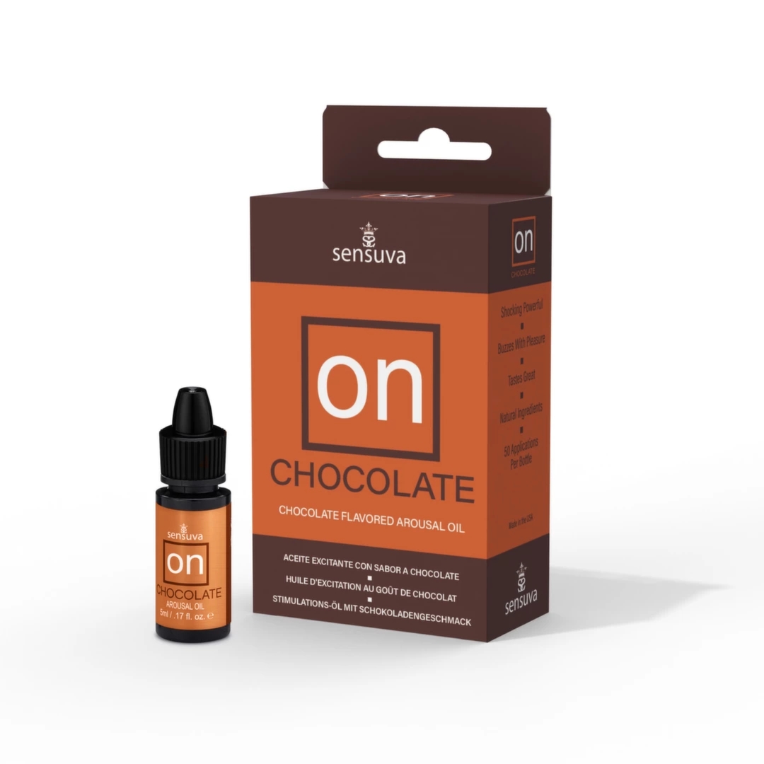 Sensuva ON Chocolate olejek intymny 5ml, smak czekoladowy, naturalny skład