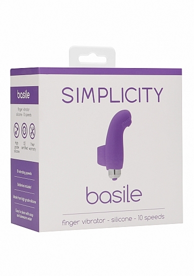 WIBRATOR na palec masażer łechtaczki - BASILE Finger vibrator - Purple