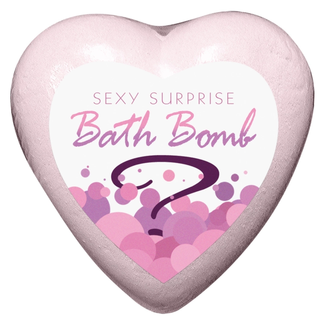 Kheper Games Bath Bomb serce – kula do kąpieli z kapsułą wibracyjną, aromat truskawka-szampan