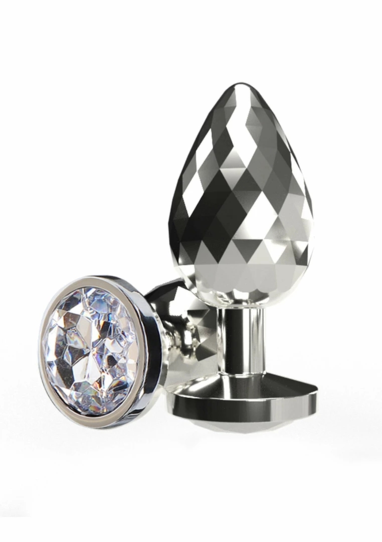 TOYJOY Disco Diamond Plug Small aluminiowy model z kryształem, rozmiar S, diamentowa powierzchnia