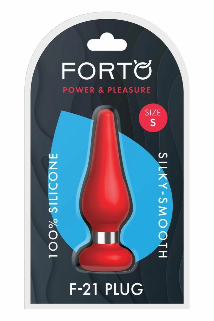 FORTO F-21 TEAR DROP Small Red silikonowy model anatomiczny z pierścieniem stalowym, czerwony