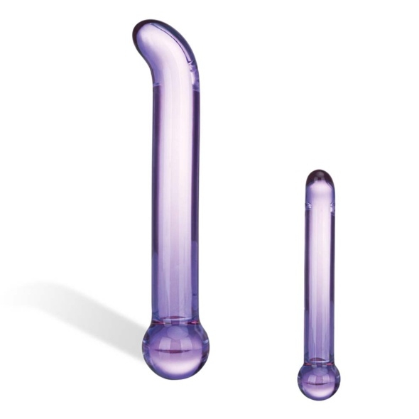 SexShop - Dildo szklane do punktu G - Glas Purple Glass G-Spot Tickler