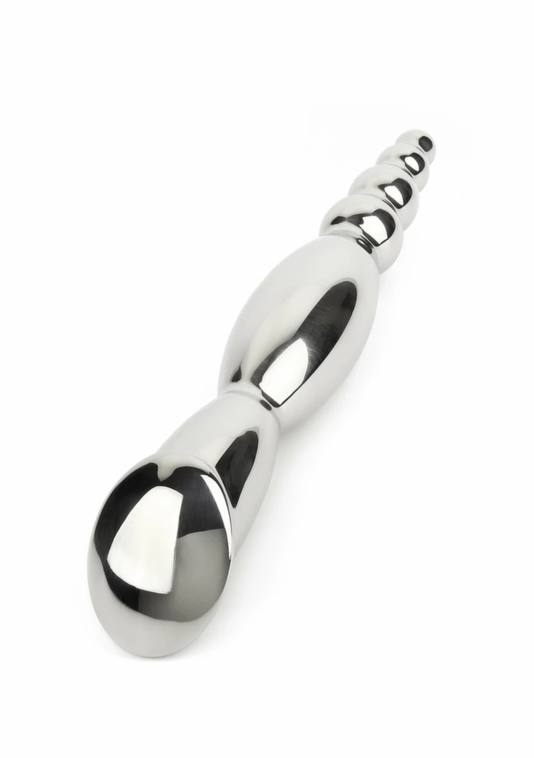 Mr. Steel Classic Wand stalowy masażer dwustronny, polerowany, 24 cm, wypustki