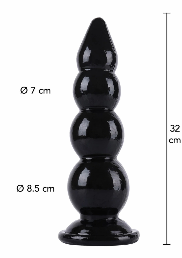 HIDDEN DESIRE Extreme Buttplug Balls 32 cm model XXL, segmentowana powierzchnia, PVC