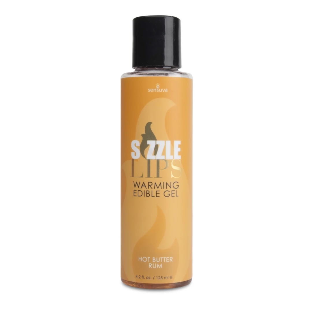 Sensuva Sizzle Lips Butter Rum – rozgrzewający żel jadalny 125 ml, słodki aromat