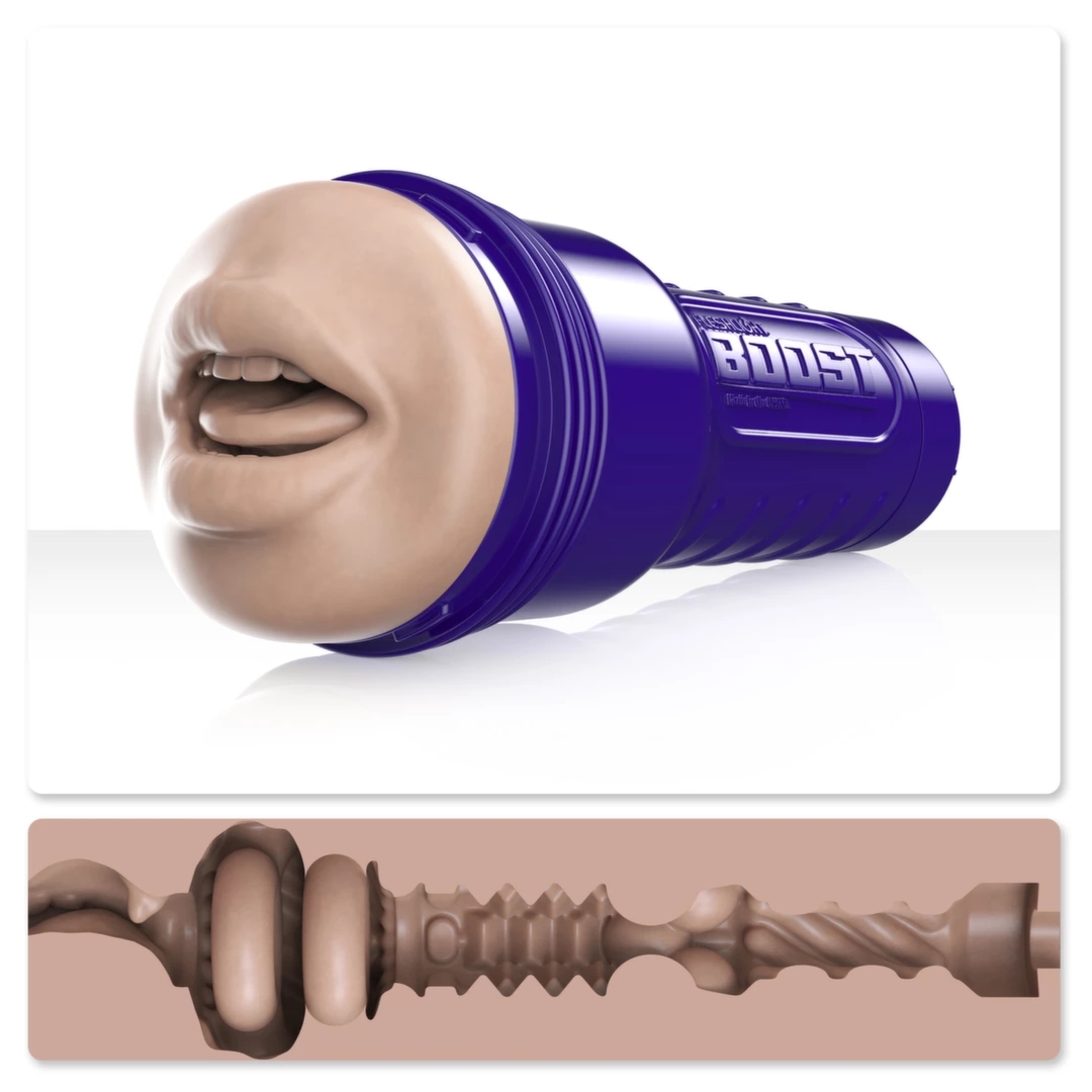 Fleshlight Boost Blow Light – maszyna intymna z anatomiczną końcowką Usta, regulacja ssania