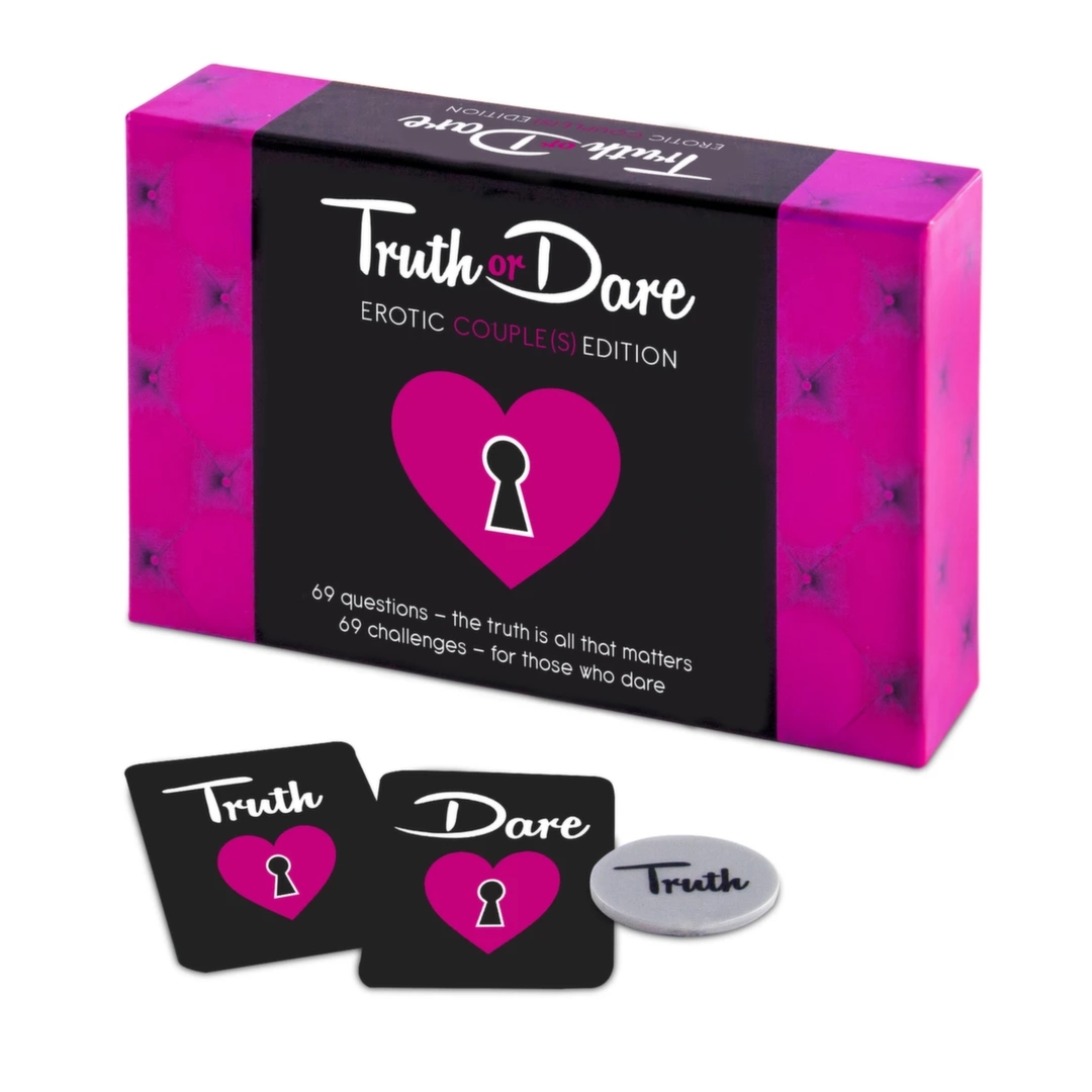 Tease & Please Truth or Dare Couple Edition EN – Gra Karciana dla Par, 138 kart, moneta
