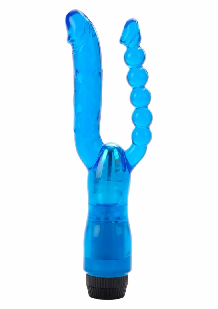 CalExotics Dual Penetrator Vibrator podwójny stymulator, regulacja wibracji, fioletowy