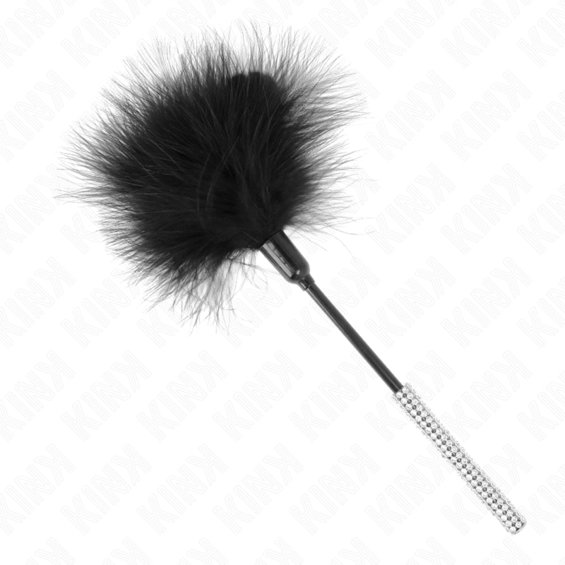 KINK Piórko z uchwytem metalowym 27 cm – sensoryczny model, chromowany uchwyt