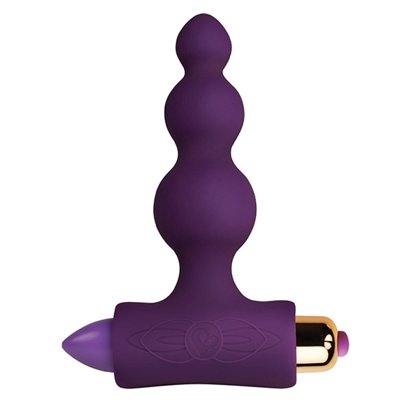 Sexshop - Rocks-Off Petite Sensations Bubbles Purple - Stopniowany wibrujący korek analny