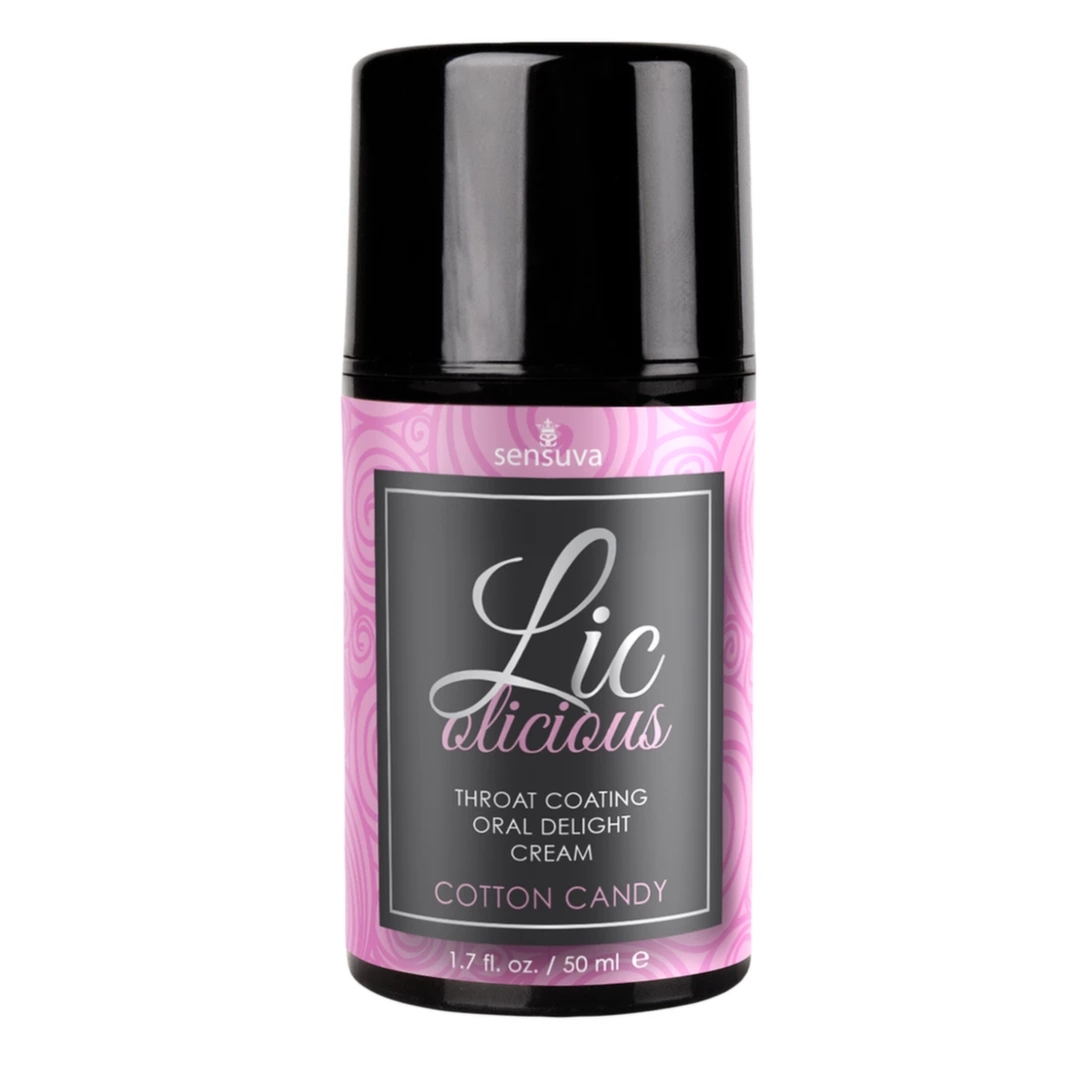 Sensuva Lic-o-licious Cotton Candy – żel smakowy do masażu jamy ustnej 50 ml, wata cukrowa