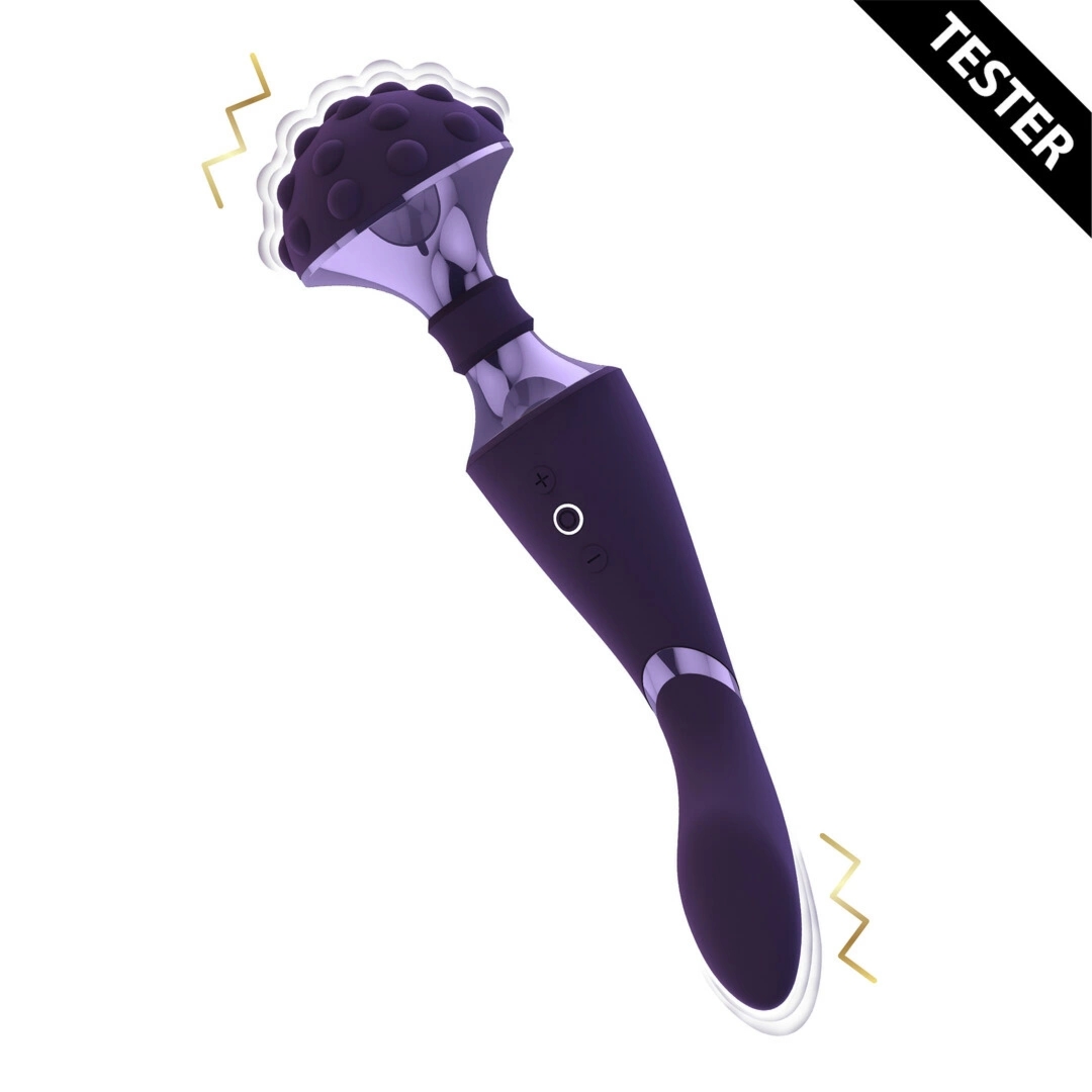 Shiatsu Bendable Massager Wand Purple – Elastyczny masażer VIVE z 2 silnikami, 10 programów
