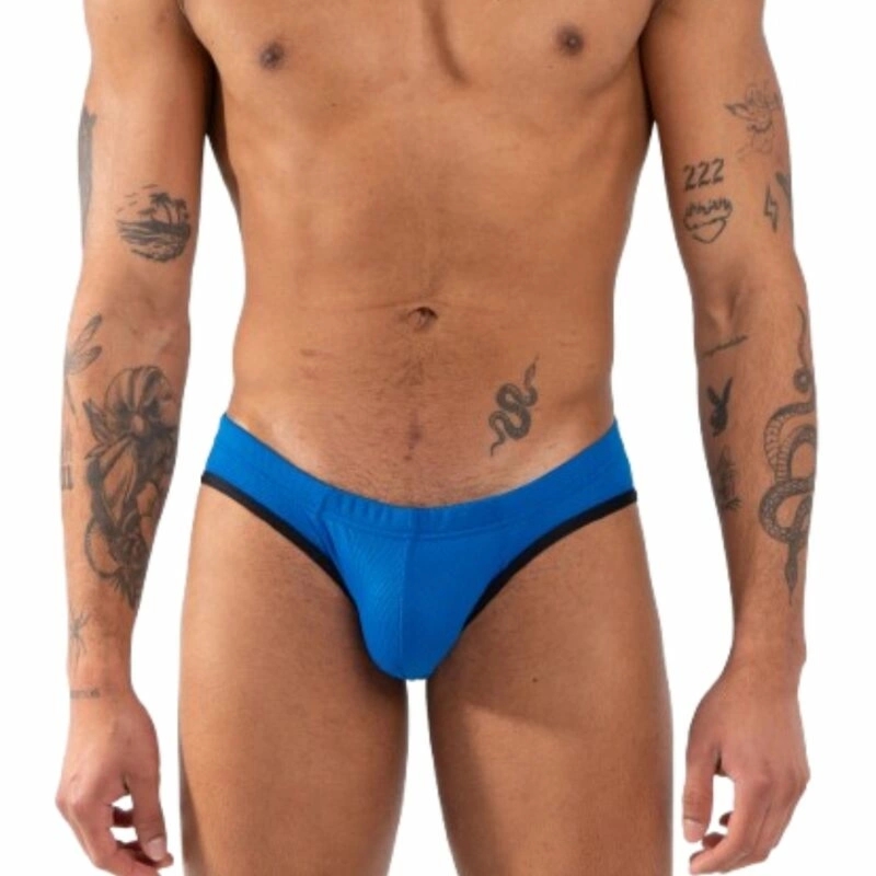 BURN 018 Slip męski XL niebieski – nowoczesny fason, przewiewny materiał, eleganckie opakowanie