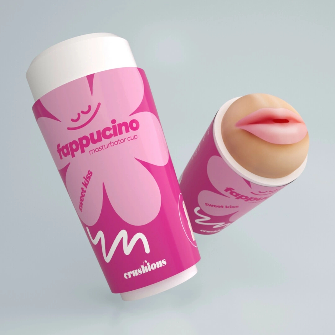 Crushious Fappucino Sweet Kiss Rożowy – Kubek Intymny z Systemem Ustnym, TPE/ABS