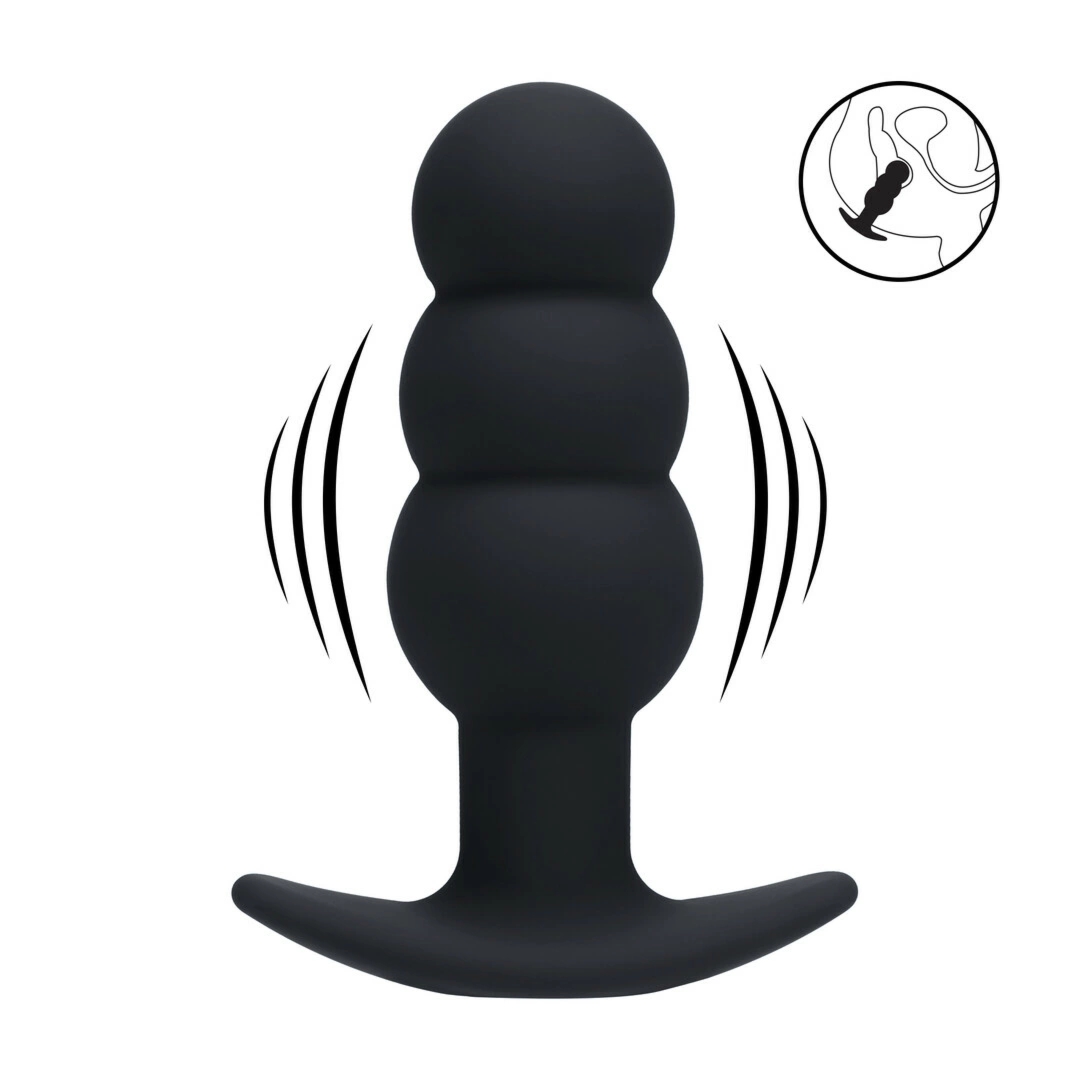 LEVELZ Tri Bulb Wibrujący Korek Anatomiczny Silikonowy Czarny USB, Trzystopniowy