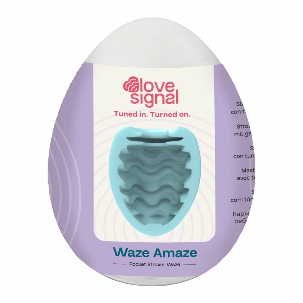 LOVE SIGNAL Waze Amaze kompaktowa maszyna intymna z falistą strukturą wewnętrzną TPE