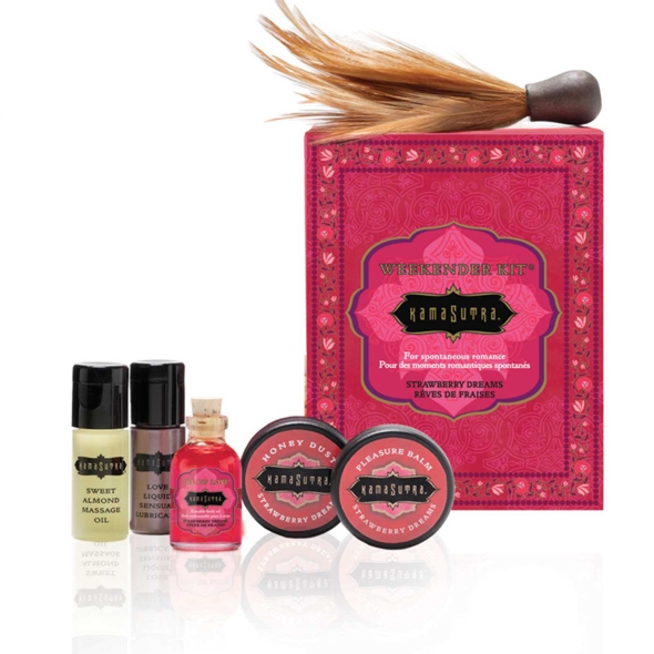 SexShop - Zestaw na weekend i na prezent - Kama Sutra Weekender Kit Truskawka - online