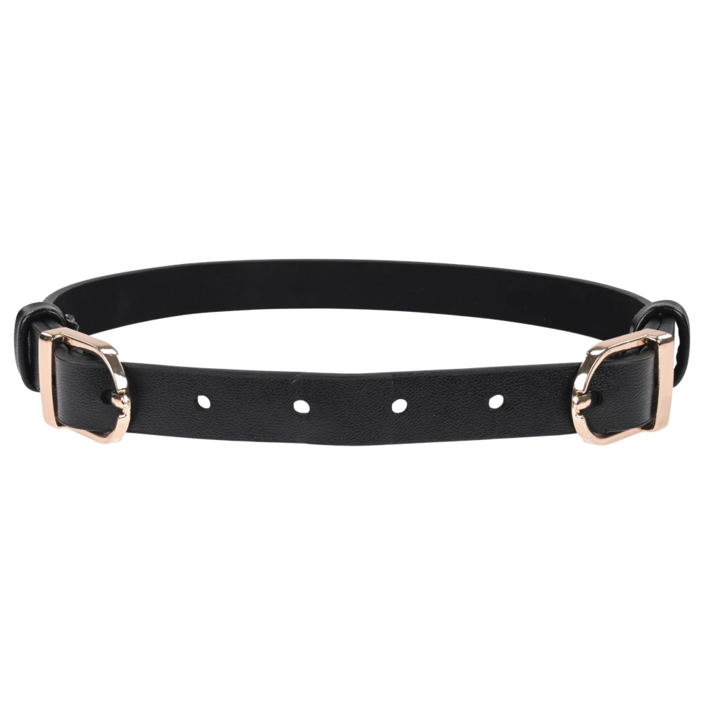 Sportsheets Sex & Mischief Double Buckle Collar – czarna regulowana obroża z podwójną klamrą