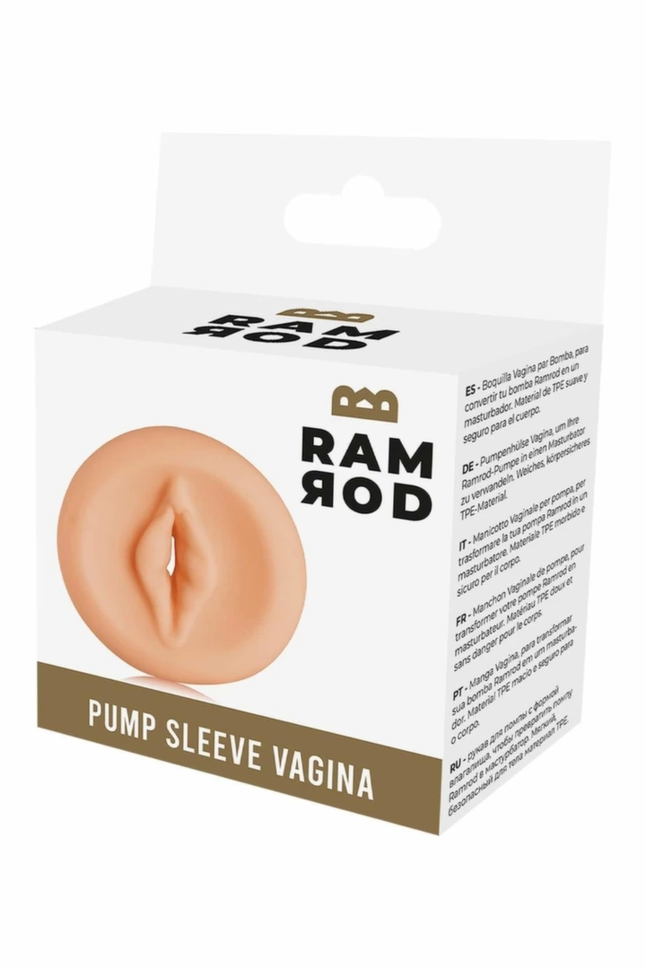 RAMROD Pump Sleeve Vagina – anatomiczna nakładka TPE do pompki intymnej, cielista