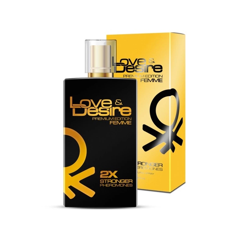 Love Desire Gold SHS 100 ml – damskie perfumy z czteroskładnikowym systemem feromonów, owocowo-kwiatowy aromat