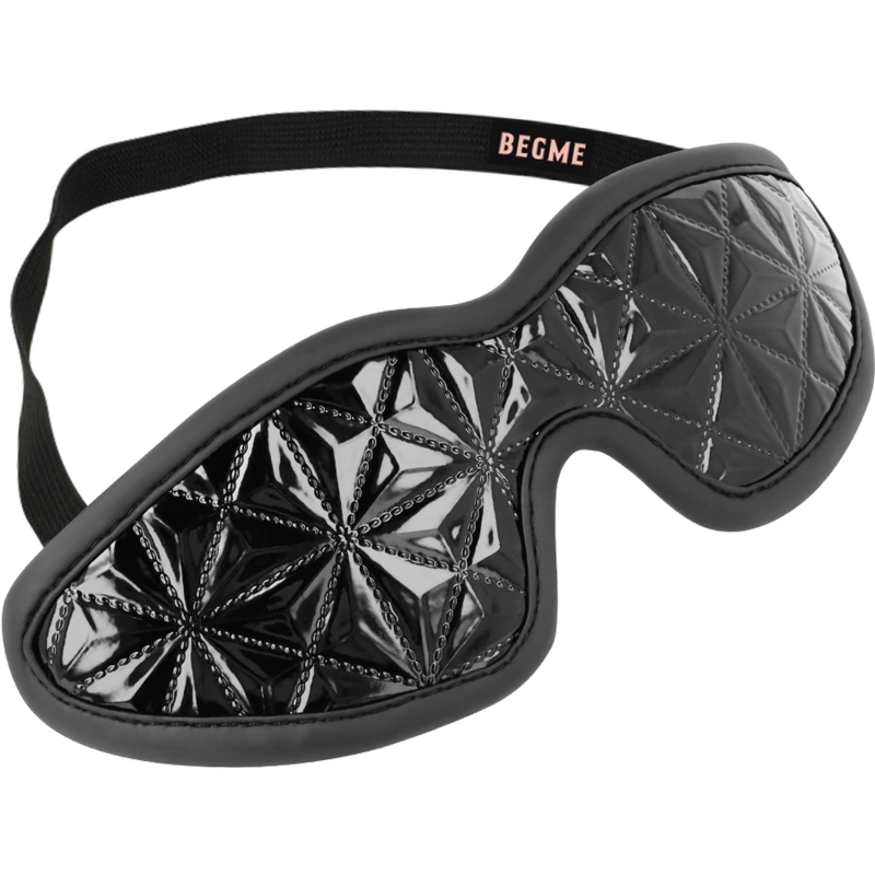 BEGME Maska Zakrywająca Oczy Premium Black Edition, neoprenowa podszewka, regulowana