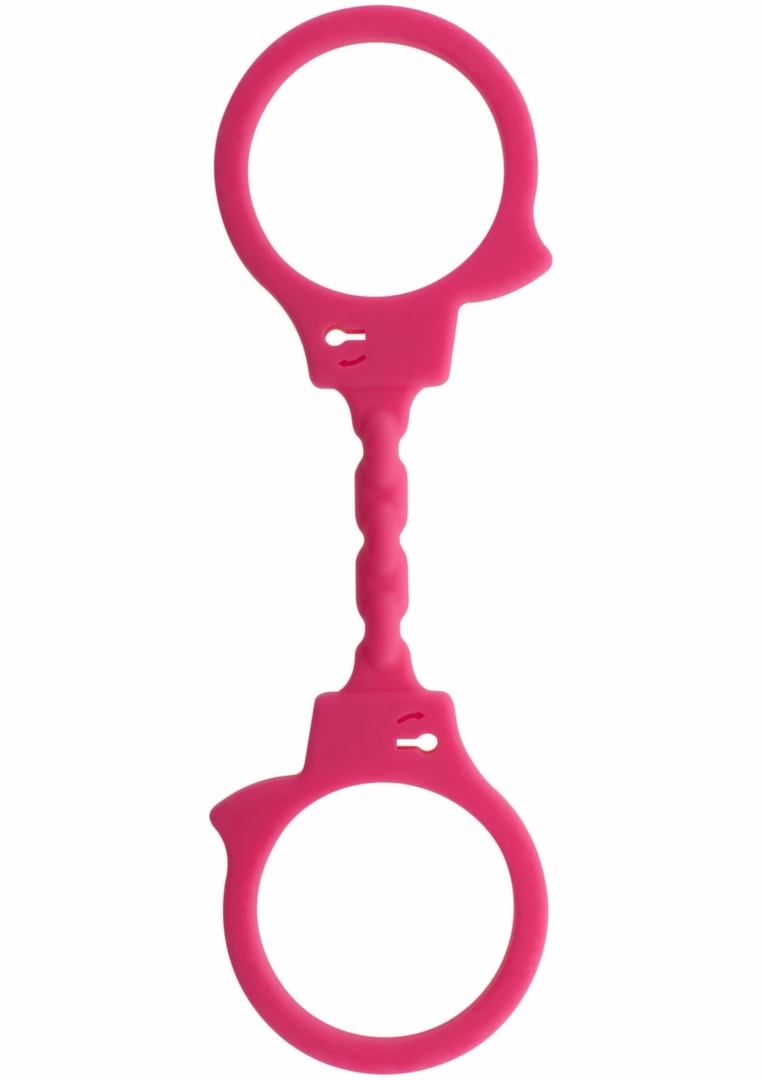 ToyJoy Stretchy Fun Cuffs silikonowe kajdanki elastyczne czarne z wygodną konstrukcją