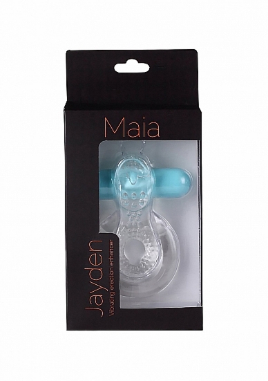 Przezroczysty wibrujący pierścień na penisa - Jayden - Clear - MA1720-CLR