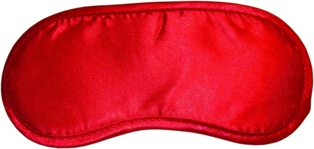 S&M Satin Blindfold Red satynowa maska na oczy czerwona z elastycznym paskiem