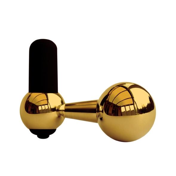 SexShop - Wibrujący korek analny - Alpha One Unity Złocony 24K - 3 prędkości do mocnego orgazmu - online