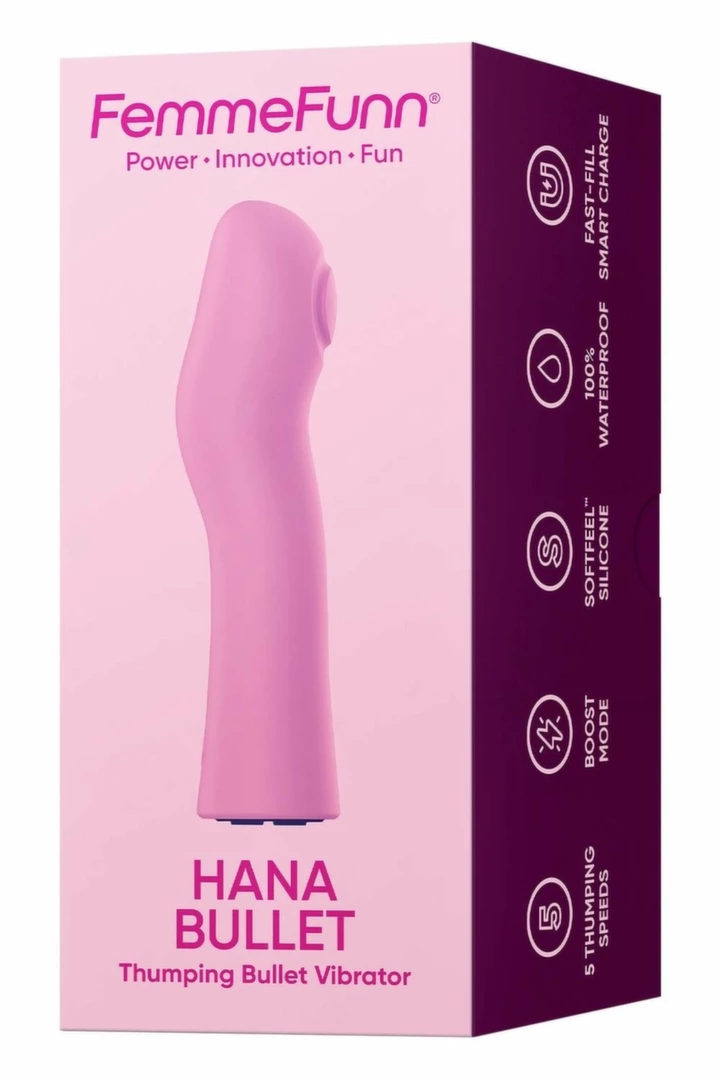 HANA Thumping Bullet Pink – wibrujący masażer, 5 trybów, Boost Mode, wodoodporny