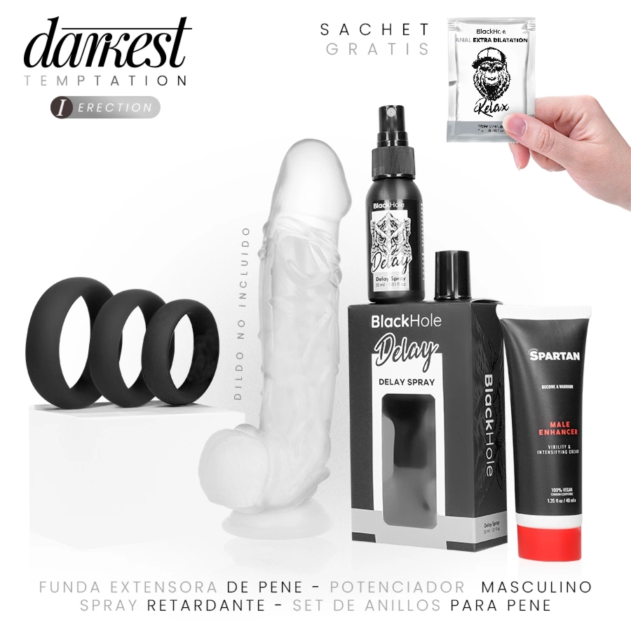 Darkest Temptation – Zestaw wzmacniający dla par Erection, 4-elementowy komplet