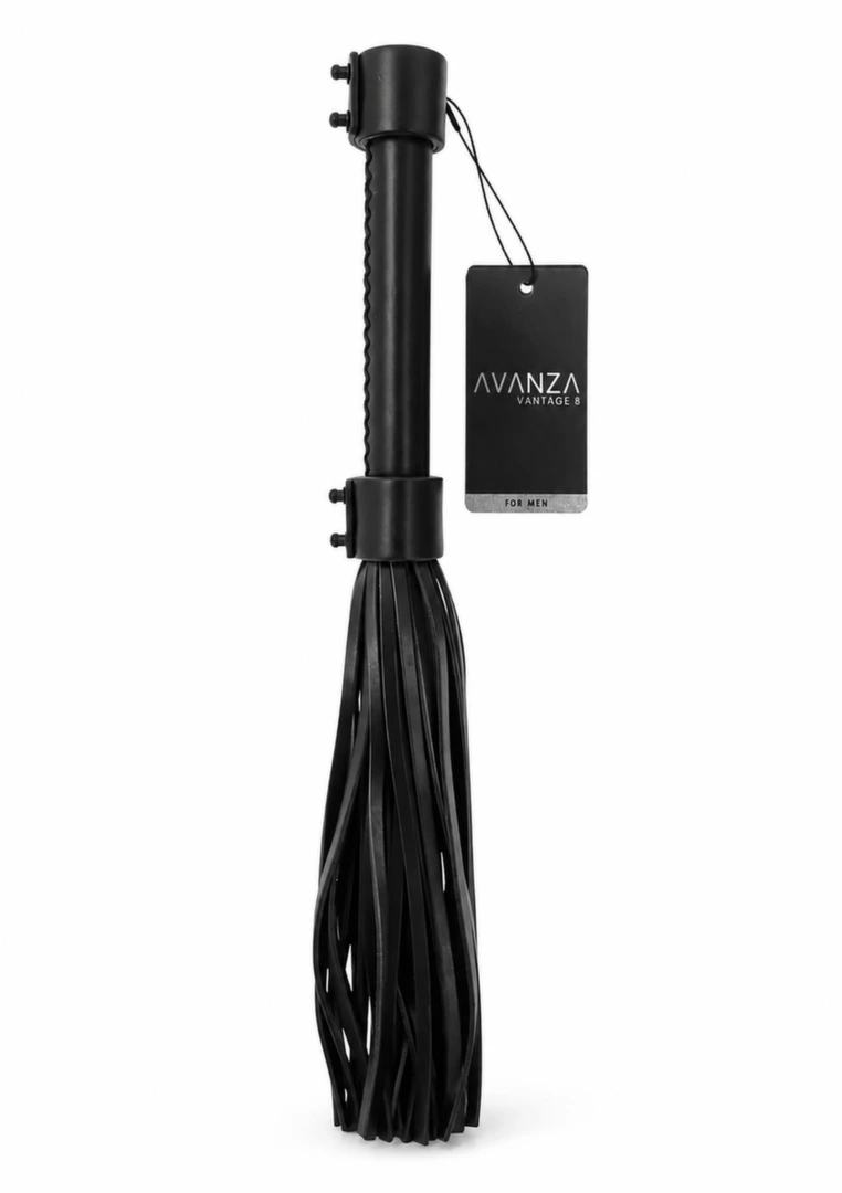 AVANZA VANTAGE 8 Performance Whip czarny skórzany bat PU, ergonomiczny uchwyt