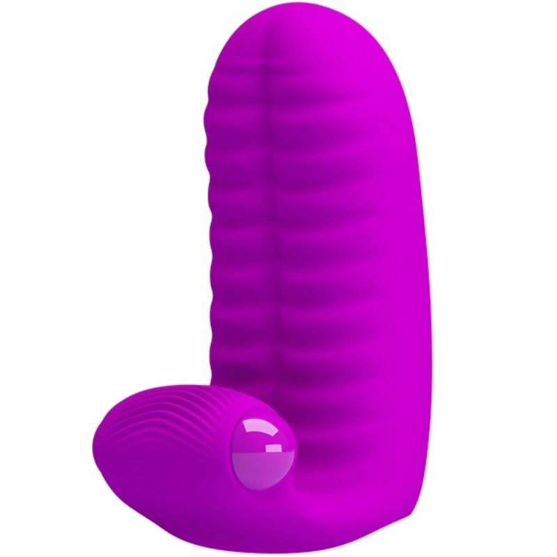 Pretty Love Abbott silikonowy naparstek teksturowany do stymulatora Lilac, z wibracjami