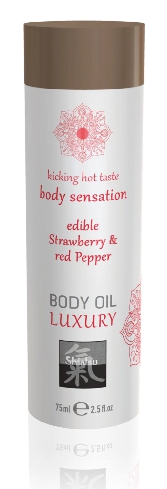 Hot Shiatsu Olejek do masażu Truskawka z pieprzem 75ml – aromatyczny, nietłusta formuła