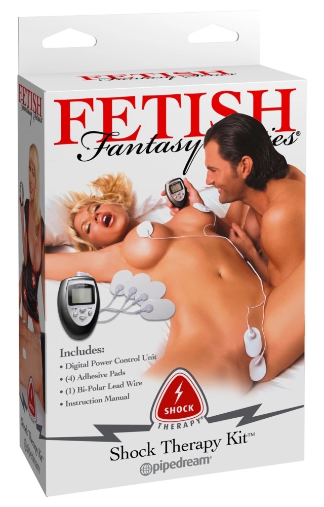 Pipedream Fetish Fantasy Series zestaw do elektrostymulacji, 4 elektrody, panel sterujący