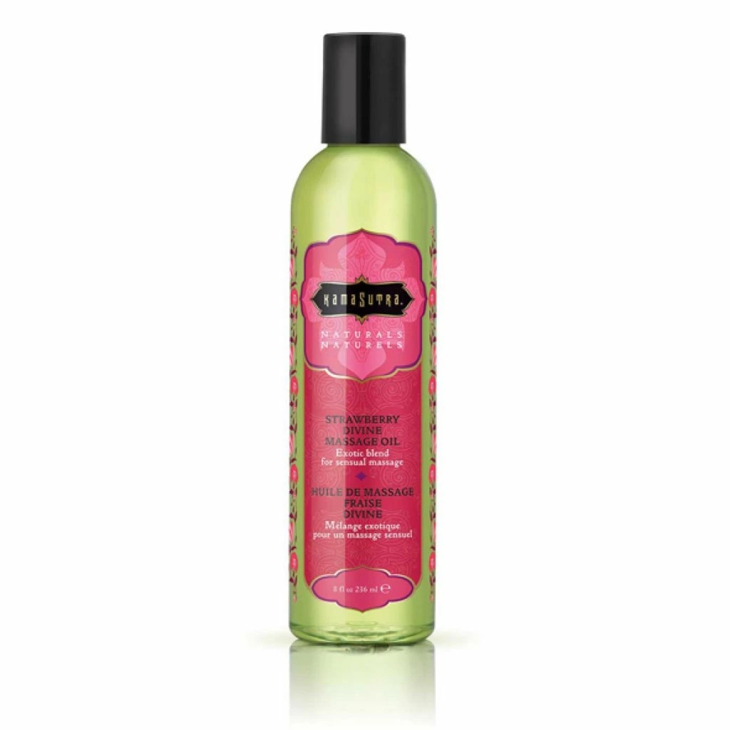 Kama Sutra Naturals Olejek do masażu Truskawka 236 ml – pielęgnujący, naturalny skład i zapach truskawek