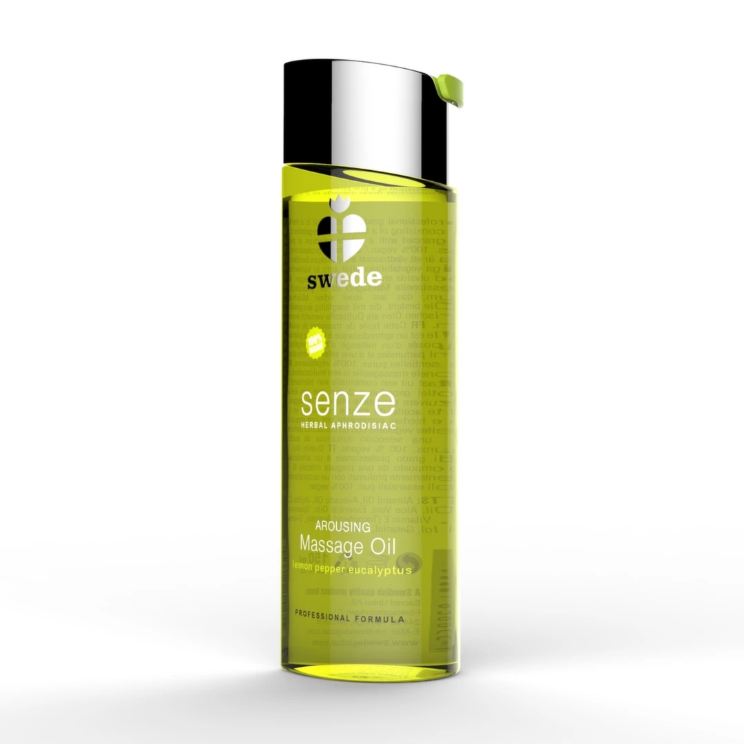 Swede Senze Massage Oil Lemon Pepper Eucalyptus 75ml – wegański olejek do masażu, cytryna, pieprz, eukaliptus
