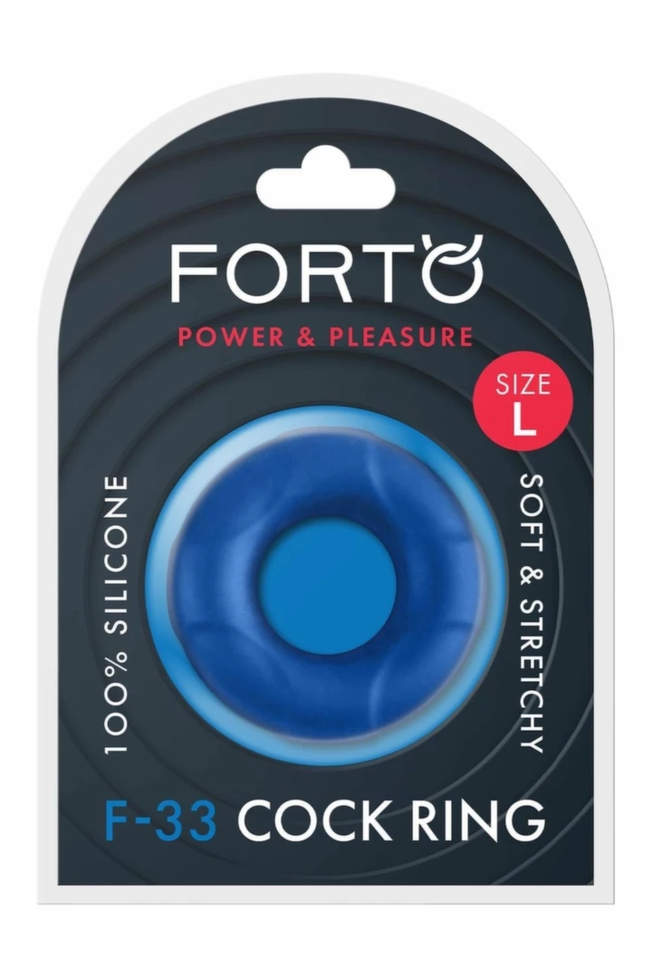 FORTO F-33 Large niebieski pierścień anatomiczny 25mm silikonowy, elastyczny
