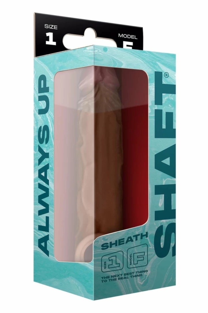 SHAFT Sheath Model F Size 1 19,8 cm Oak – silikonowa nakładka Flexiskin™, dwukolorowa