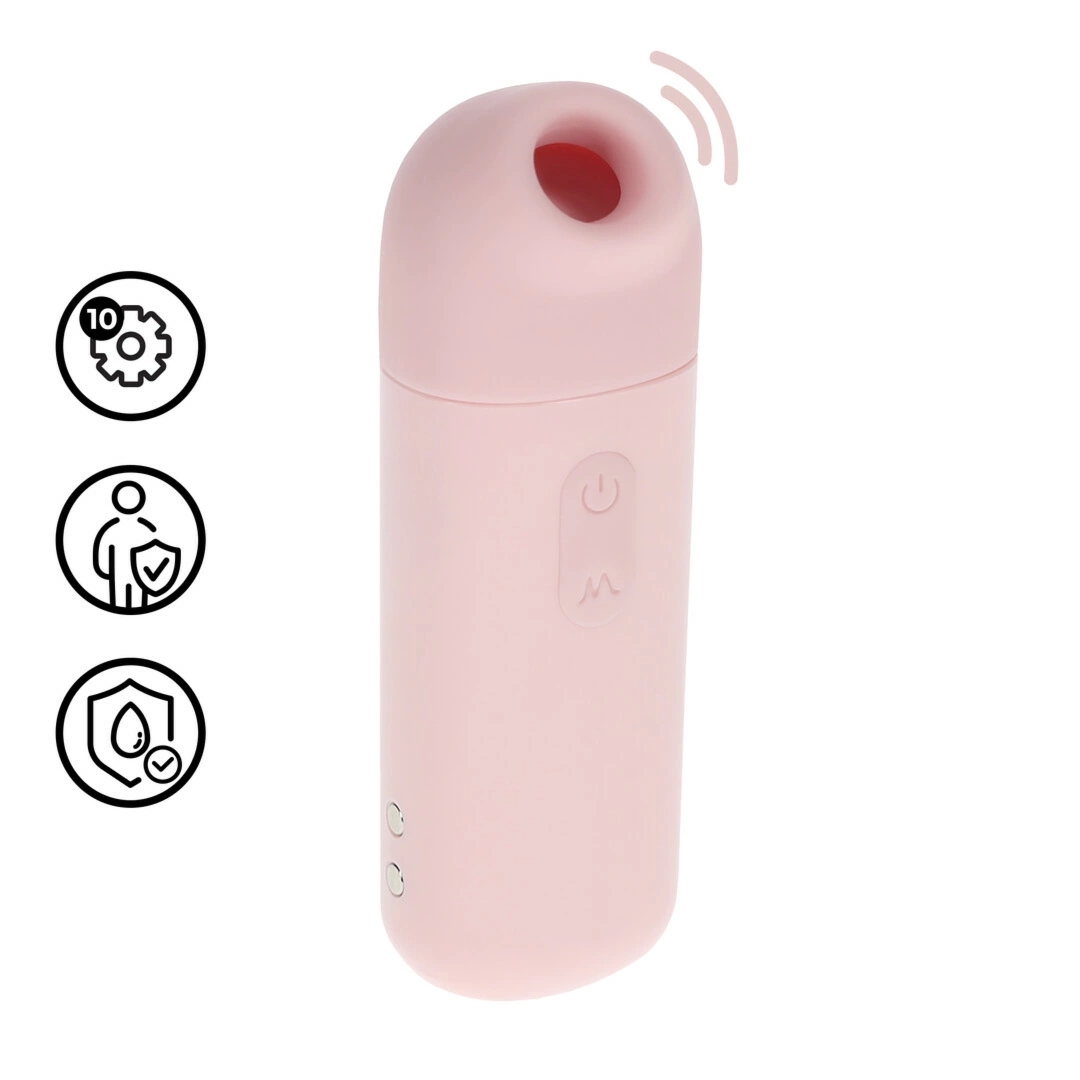 Sweetie AirTap Vibrator Pink – kompaktowy model 2w1, 15 trybów, zdejmowana końcówka