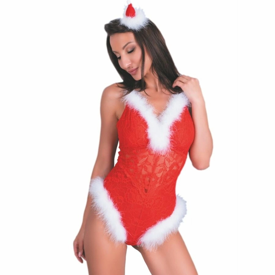 LivCo Corsetti Fashion body świąteczne Naughty Santa LC 90706 S/M, czerwone