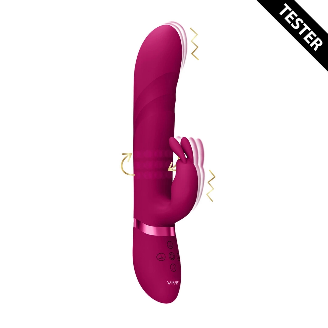 VIVE Nari G-Spot System z wibracjami i rotującymi kulami, 3 silniki F1, różowy tester