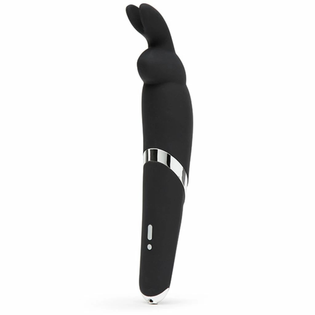 Happy Rabbit Wand Black – silikonowy masażer z elastycznymi końcówkami, 26,7 cm, 10 trybów