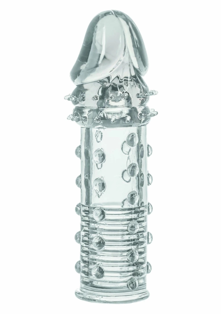 CalExotics Apollo Extender przezroczysty anatomiczny przedłużacz 5 cm TPR, teksturowany
