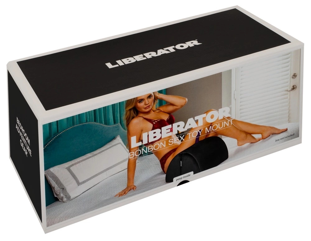 Liberator BonBon Czarna Poduszka Anatomiczna z uchwytami, mikrofibra, długość 63,5 cm