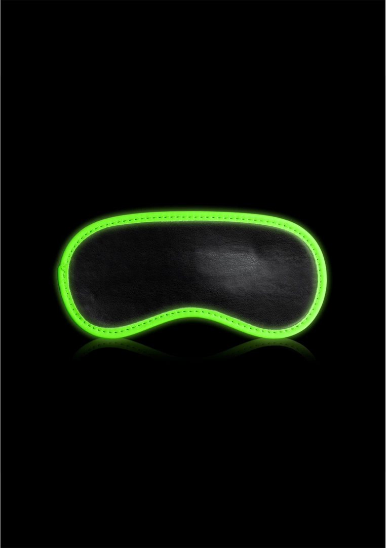 Ouch! Maska na oczy Glow in the Dark – fluorescencyjna zielona, świecąca, regulowany pasek